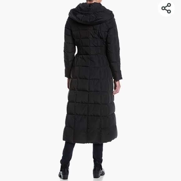 Cole Haan Long Down Quilted Puffer Coat Jacket - Picture 9 of 15